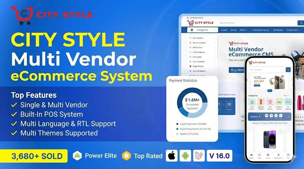 6Valley - Multi-Vendor eCommerce CMS + Mobile App (Laravel & Flutter)
