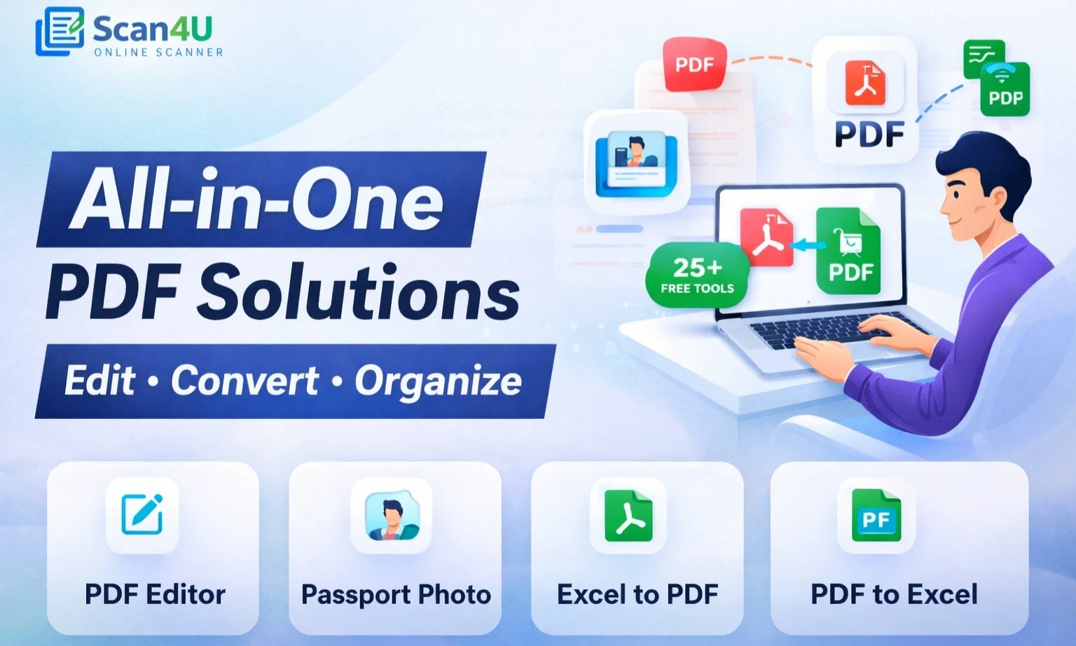 Scan4U PDF Tools | Edit, Merge, Convert & Aadhaar Crop